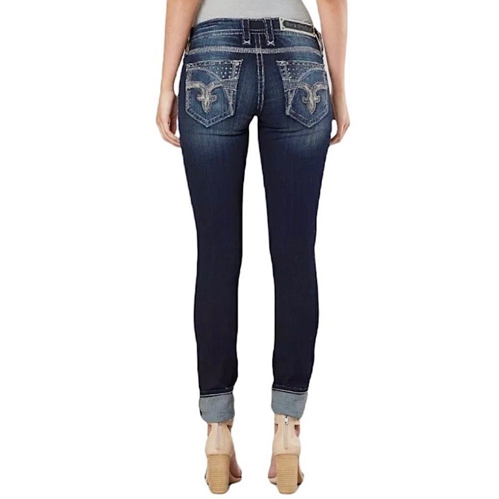 Rock Revival Henna Rhinestone Straight Jeans Women’s Size 27